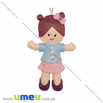 Набор из фетра для создания игрушки, Кукла ФН-27, 16х5 см, 1 набор (FLT-034836)
