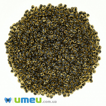Бісер китайський середній, 8/0, Чорний хамелеон, 3 мм (BIS-037660)
