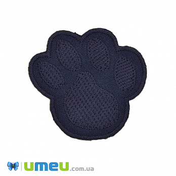Термоаплікація Лапка, 6х5,5 см, Синя темна (APL-042398)
