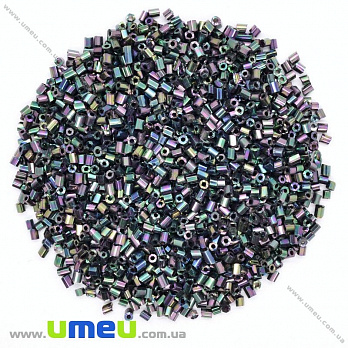 Бисер китайский рубка, 2,2 мм, Ирис фиолетовый перламутровый, 25 г (BIS-001501)