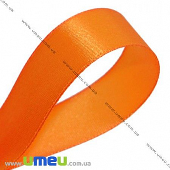 Атласная лента, 25 мм, Оранжевая, 1 м (LEN-017563)