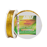 Нитка металізована Люрекс Adele плоска, Золото яскраве, 100 м (MUL-031520)