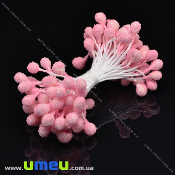 Тычинки на нитке в сахаре, Розовые, 1 пучок (DIF-019791)