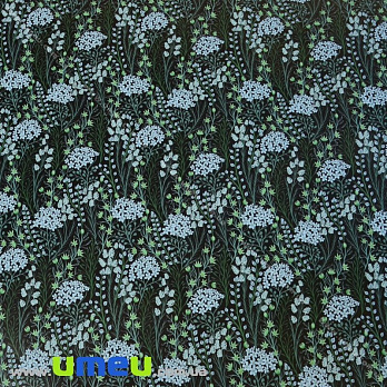 Пакувальний папір Польові квіти, Чорний, 70х100 см (UPK-030270)