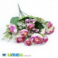 Букет півонії, 32 см, Рожевий, 1 шт (DIF-045742)