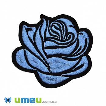 Термоаплікація Роза блакитна, 7,5х7 см (APL-042400)