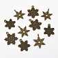 Набір підвісок метал. Сніжинки, Антична бронза (POD-060740)