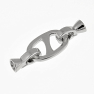 Застёжка, 32х12 мм, Латунь с покрытием Родий (ZAM-060876)