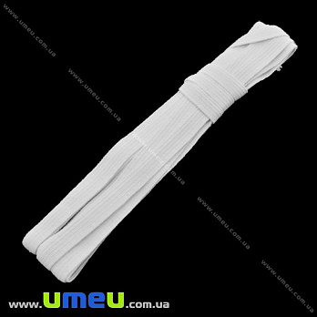 Резинка плоска 8 мм, Біла (LEN-032203)