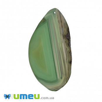 Зріз Агата, Зелений, 90х47 мм (POD-011954)