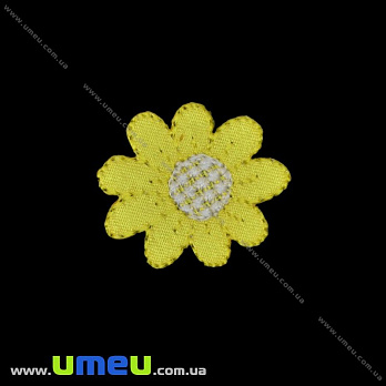 Термоаппликация Цветочек, 3,5х3 см, Желтая, 1 шт (APL-016405)
