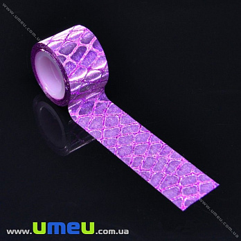 Декоративный скотч глиттерный, 11 мм, Фиолетовый, 1 катушка (1 м) (DIF-017950)