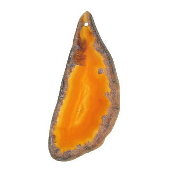 Зріз Агата, Червоно-коричневий, 75х31 мм (POD-022086)