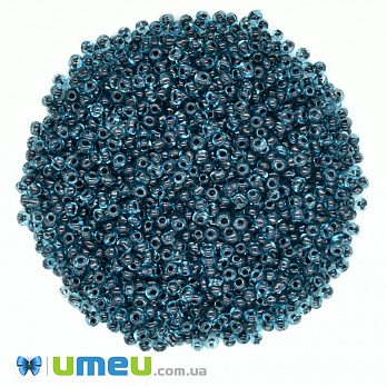 Бісер китайський середній, 8/0, Синій хамелеон, 3 мм (BIS-037663)