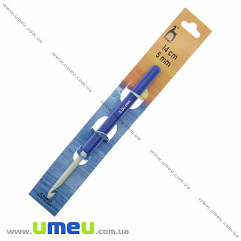 Крючок для вязания тефлоновый с пластиковой ручкой Pony (Индия), 5,0 мм, 1 шт (YAR-024546)