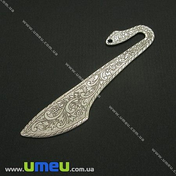 [Архів] Закладка для книг Візерунки, Античне срібло, 114х25 мм (OSN-004022)