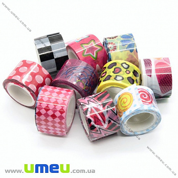 Декоративный скотч, Микс, 12 мм (DIF-018137)