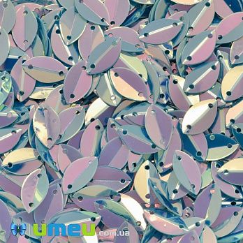 Паєтки Китай Човник, 10х6 мм, Блакитні АВ (PAI-037902)