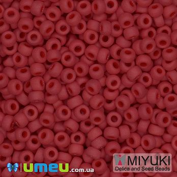 Бісер японський Miyuki круглий RR 11/0 №408F, Червоний матовий (BIS-045613)