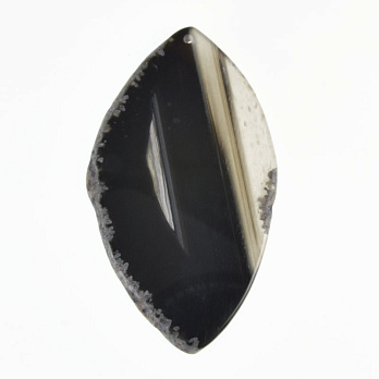 Срез Агата, Черный, 82х47 мм (POD-032510)