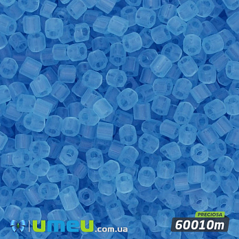 Бисер чешский Рубка 10/0, №60010m, Голубой прозрачный матовый, 5 г (BIS-024288)