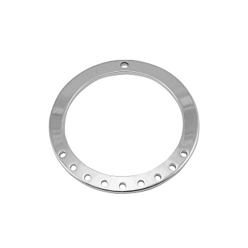 Конектор металевий круглий на 9 отворів, 27 мм, Темне срібло (KON-055498)