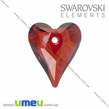 Подвеска Swarovski 6240 Red Magma, 37х30 мм, Сердце, 1 шт (POD-005644)