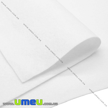 Фетр мягкий 1,4 мм, 20х30 см, Белый, 1 лист (FLT-053579)