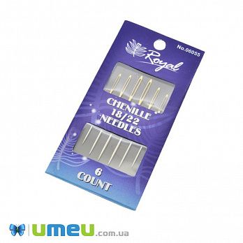 Набір голок для вишивання стрічками Royal, №18/22, 6 шт (UPK-043390)