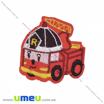 Термоаплікація дитяча Пожежна машина, 6х6 см (APL-035172)