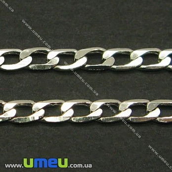 Ланцюг, Темне срібло, 4х6,2 мм (ZEP-007014)