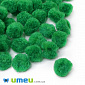 Помпоны 1,5 см, Зеленые, 20 шт (DIF-043276)