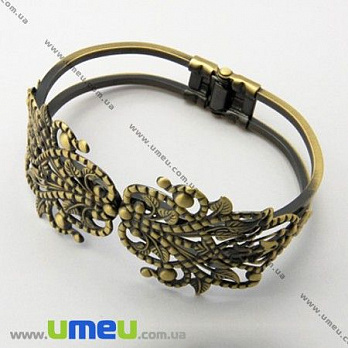 [Архів] Основа для браслета Філігранна, Антична бронза, 62х44 мм (OSN-003148)