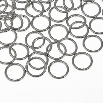 Колечки из нерж. стали, 9 мм, 1,2 мм, Темное серебро (STL-061985)