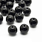 Бусины для сумок ОПТ, Пластиковые, Круглые, 12 мм, Черные (BUS-060791)
