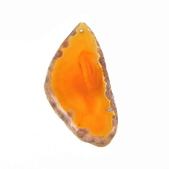 Зріз Агату, Червоно-коричневий, 72х35 мм (POD-009327)