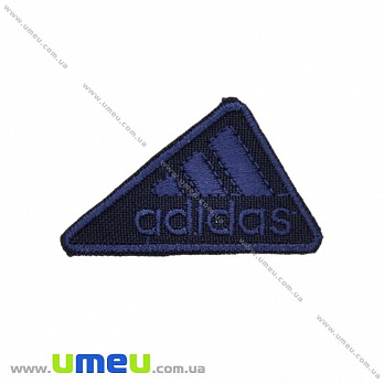 Термоаппликация Adidas, 5х3 см, Синяя, 1 шт (APL-024704)