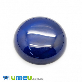 Кабошон нат. камінь Агат синій, Круглий, 20,4 мм (KAB-049992)