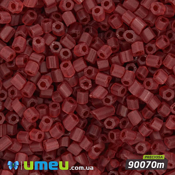 Бисер чешский Рубка 10/0, №90070m, Красный прозрачный матовый, 5 г (BIS-024279)