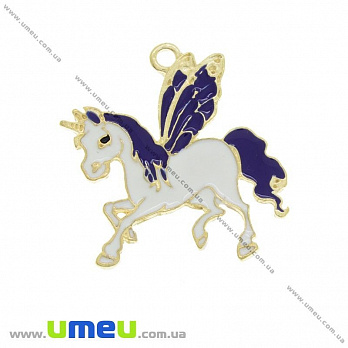 [Архів] Підвіска металева Єдиноріг, Золото, 32х29 мм (POD-028340)