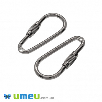 Замок-карабін, Темне срібло, 36х17 мм (ZAM-048003)