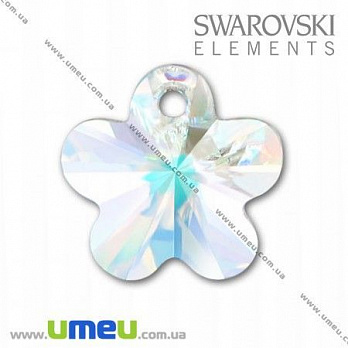 Подвеска Swarovski 6744 Crystal AB, 12 мм, Цветок, 1 шт (POD-003250)