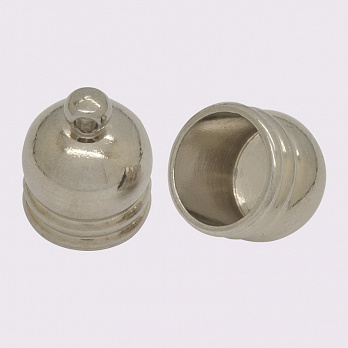 Ковпачок металевий, 12х10 мм, Темне срібло (OBN-032332)