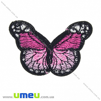Термоаппликация Бабочка, 7х5 см, Розовая, 1 шт (APL-022190)