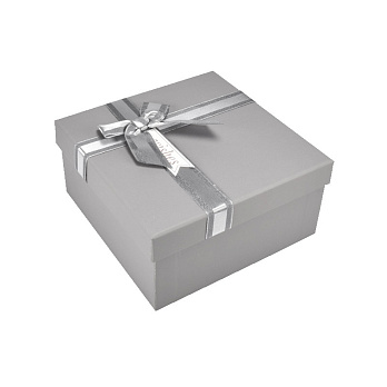 Подарункова коробка Квадратна, 19х19х9,5 см, Сіра (UPK-060623)