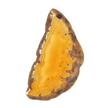 Срез Агата, Коричневый, 73х37 мм (POD-014411)