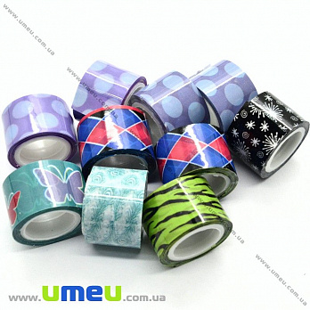 Декоративний скотч, Мікс, 12 мм (DIF-021176)