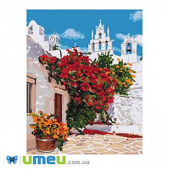 Картина по номерам Идейка Цветущая Греция КН03577, 40х50 см, 1 набор (SXM-039632)