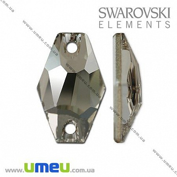 Пришивной элемент Swarovski 3261 Silver Shade, 18х11 мм, 1 шт (KAB-005528)