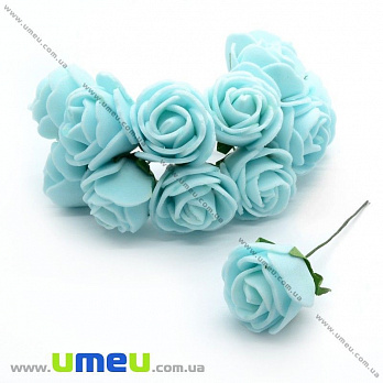 Роза латексная, 25 мм, Голубая светлая, 1 шт (DIF-014634)